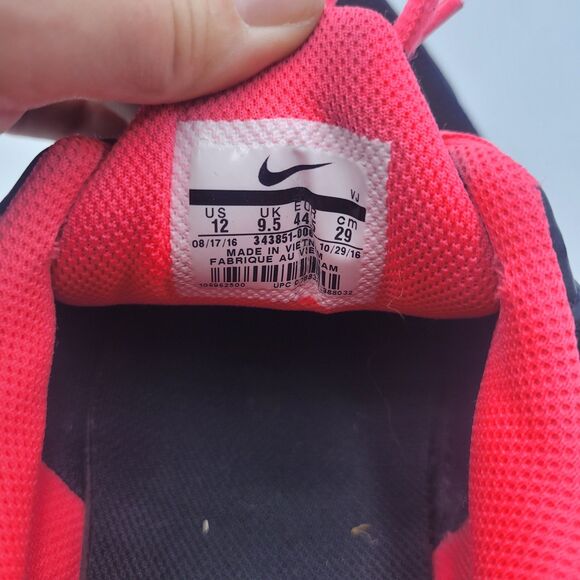 Nike Air Max Torch Sneakers Women's Size 12 Black Pink Athletic Running Sports - Picture 9 of 9